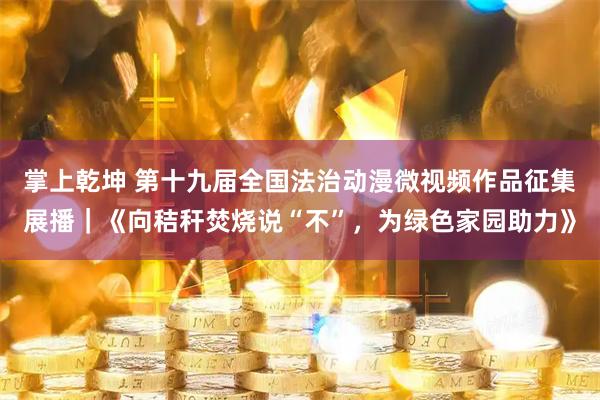 掌上乾坤 第十九届全国法治动漫微视频作品征集展播｜《向秸秆焚烧说“不”，为绿色家园助力》